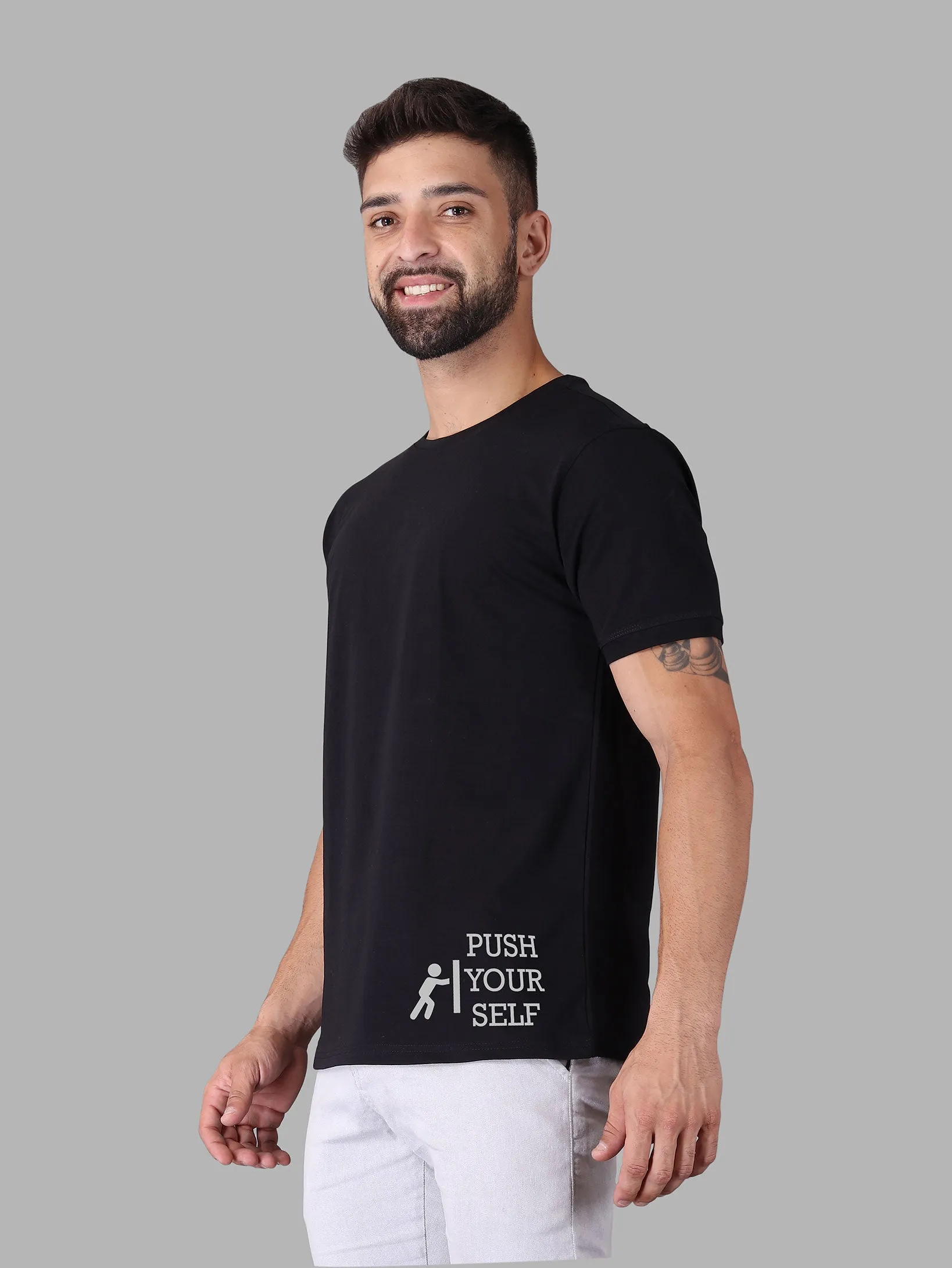 Push Your Self Crew Neck T-Shirt