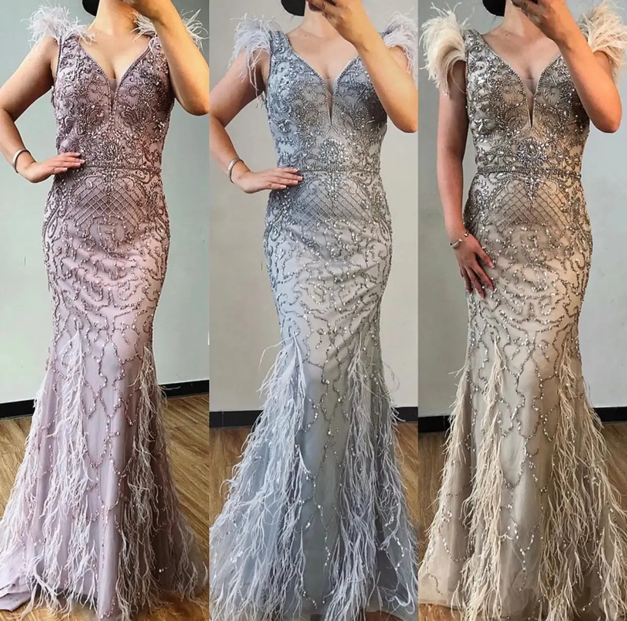 Queen - Beaded Embellished Evening Gown