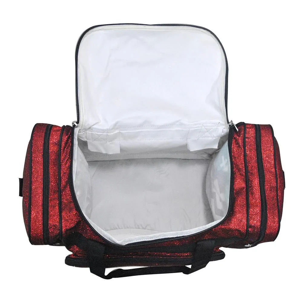 Red Glitter NGIL Canvas Carry on 20" Duffle Bag