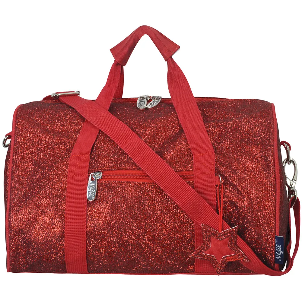 Red Mini Glitter NGIL Duffel Bag