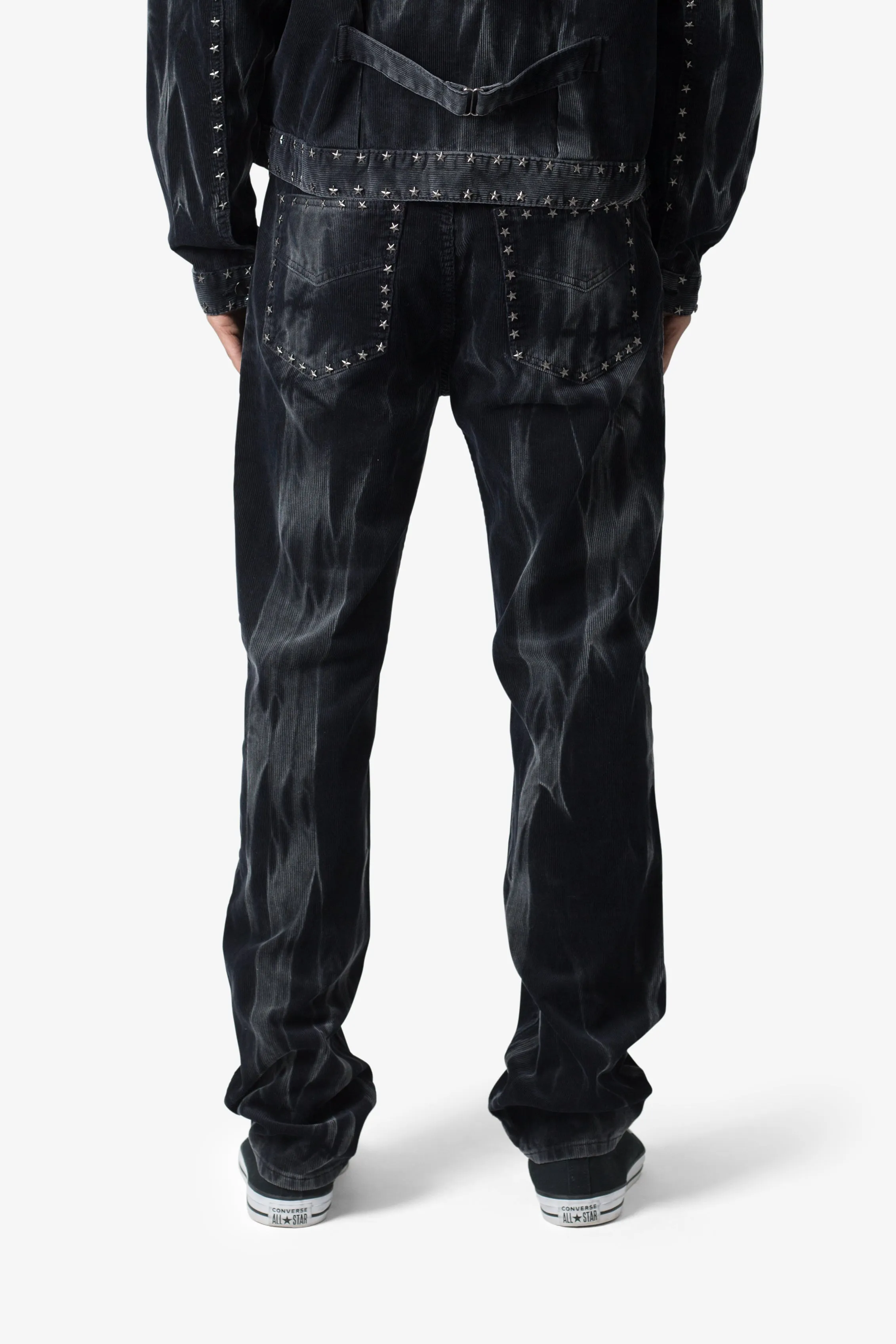 Star Studded Pants - Washed Black