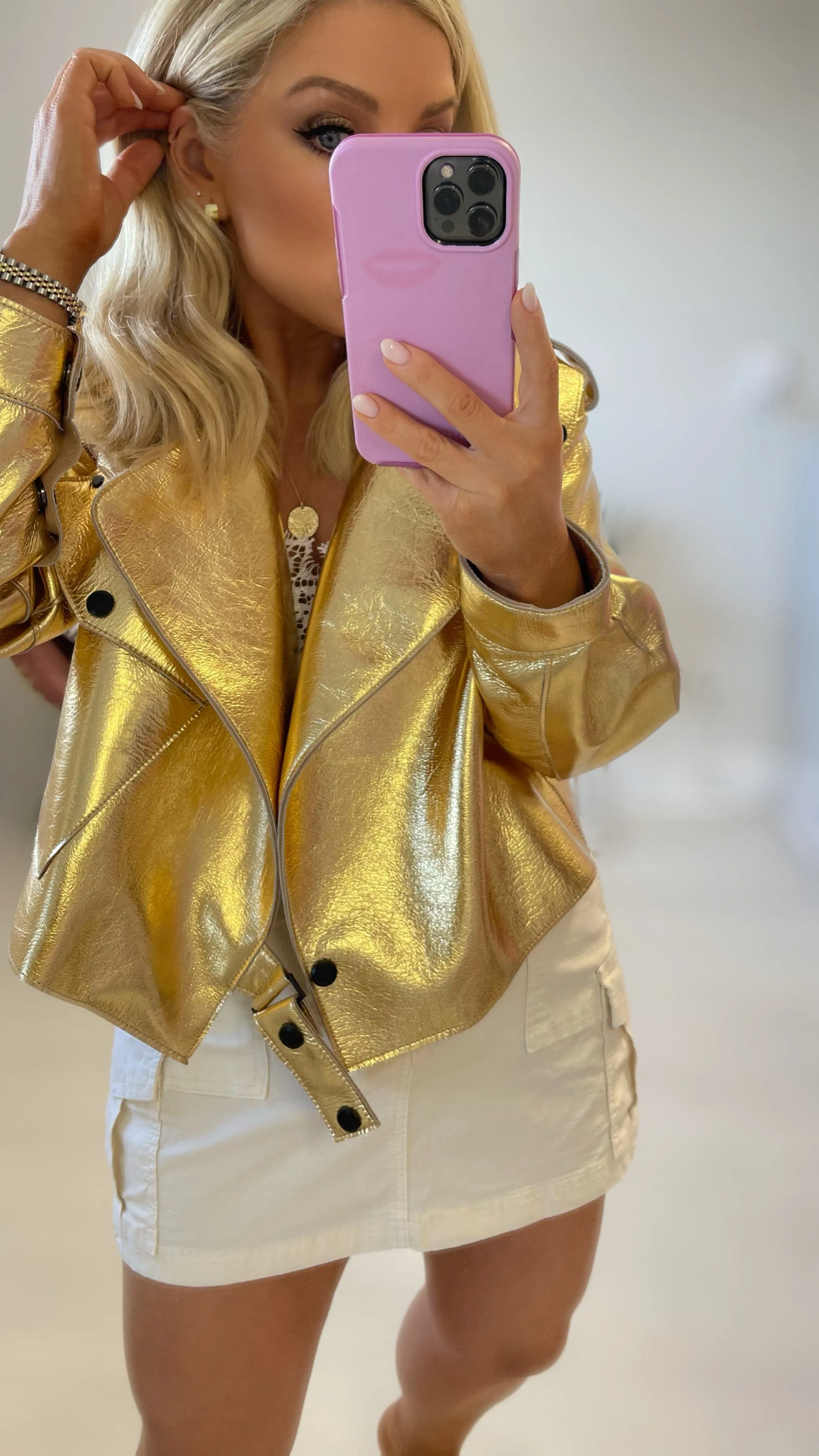 THE LEATHER JACKET - GOLD