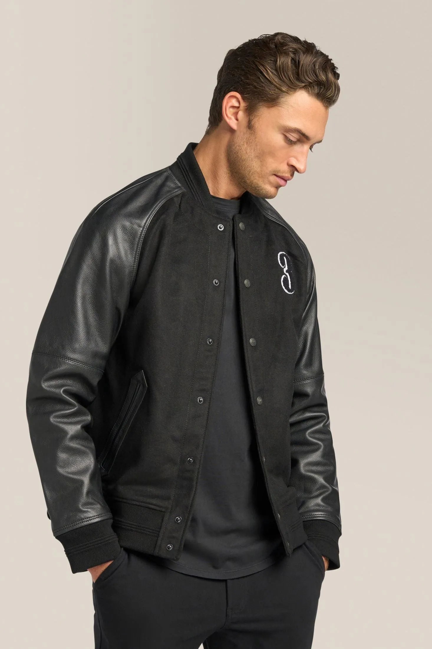 Varsity Jacket | Wool Blend & Leather