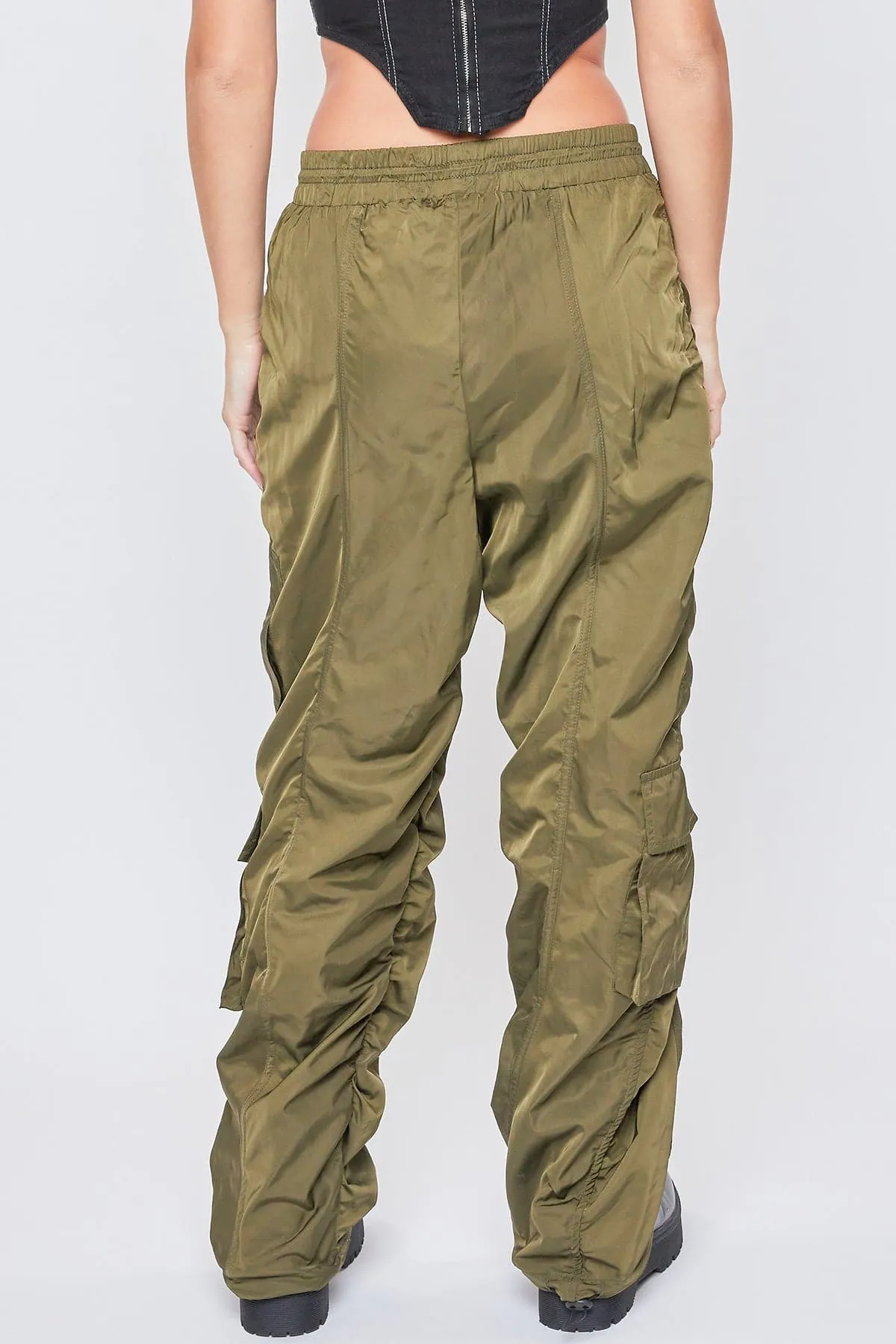 Women's  Rouched Nylon Cargo Joggers