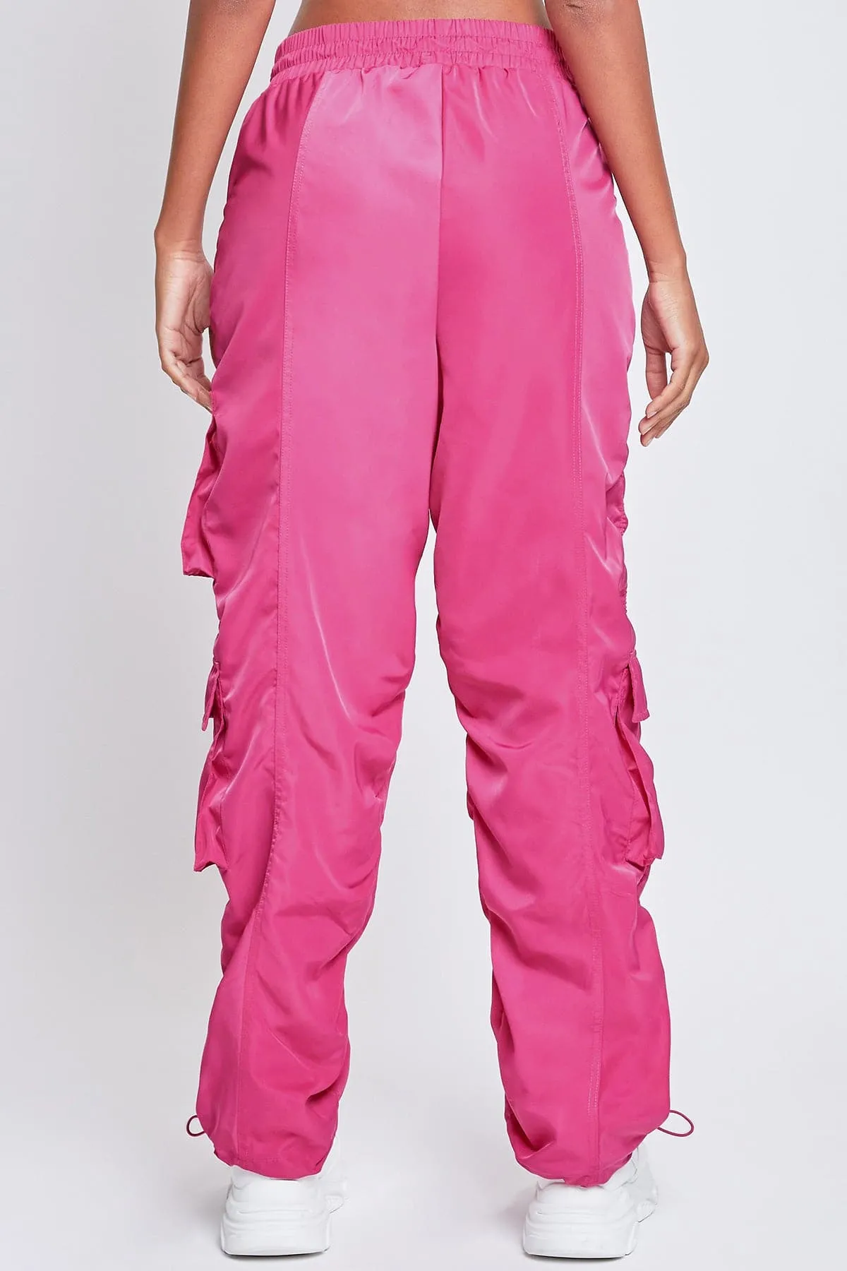 Women's  Rouched Nylon Cargo Joggers