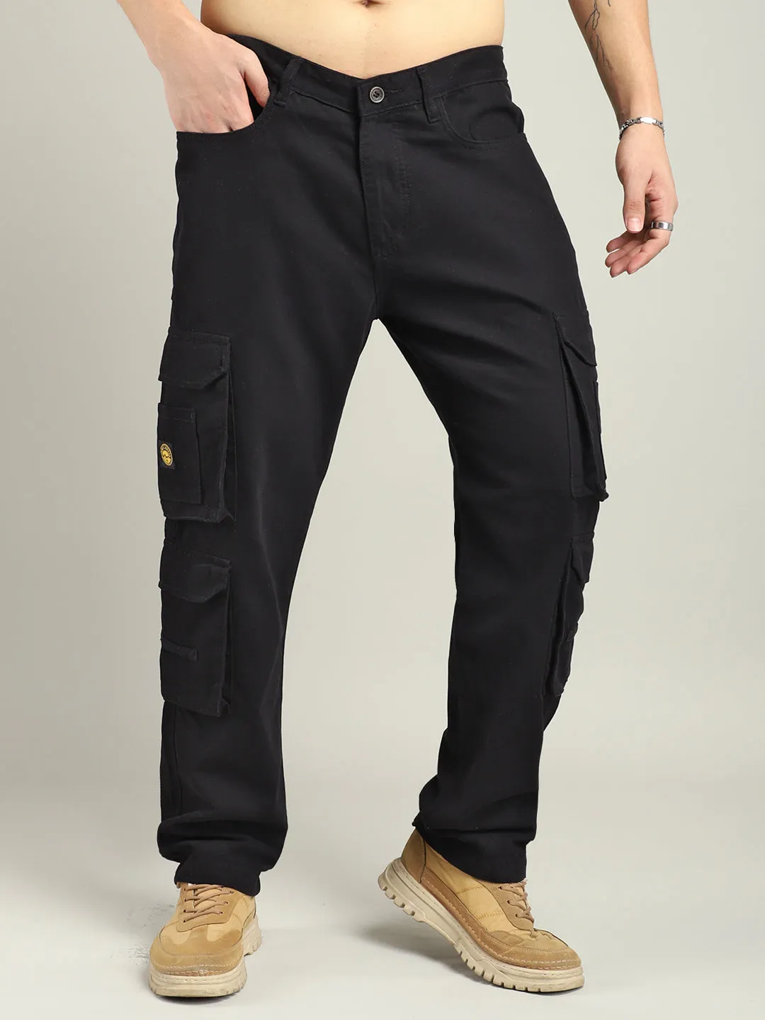 Z 8 Pocket Black Cargo